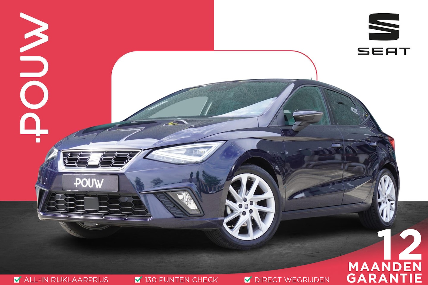 SEAT Ibiza - 1.0 EcoTSI 95pk FR Business Intense | Stoelverwarming | Adaptive Cruise | Achteruitrijcame - AutoWereld.nl