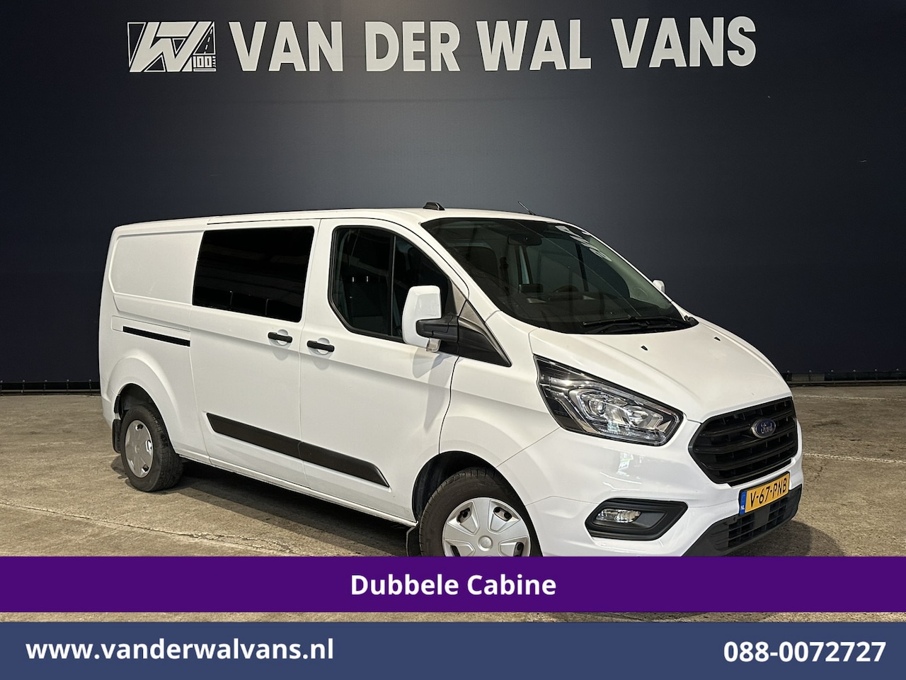 Ford Transit Custom - 2.0 TDCI 130pk L2H1 Dubbele Cabine Euro6 Airco | 6-Zits | Camera | Apple Carplay Android A - AutoWereld.nl