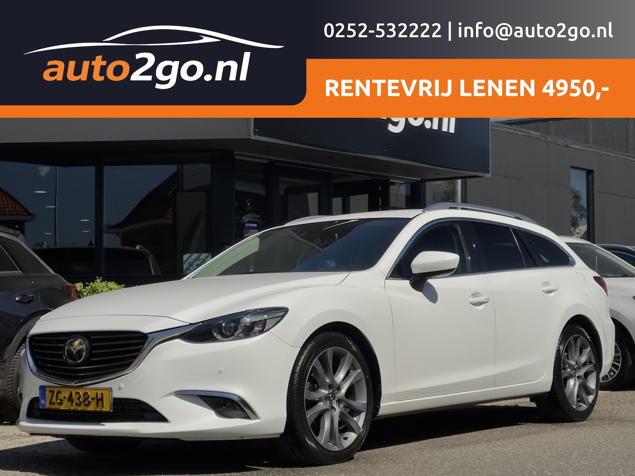 Mazda 6 Sportbreak - 2.2D SKY-ACTIV-D 175 GT-M LEDER NAVI CAMERA HEAD-UP LED LMV PDC - AutoWereld.nl
