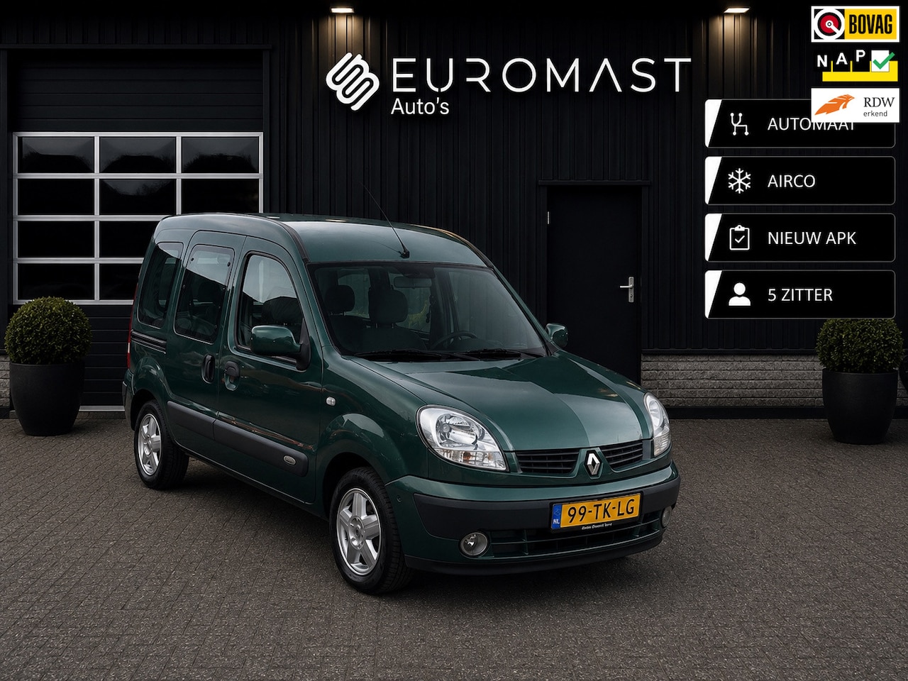 Renault Kangoo - 1.6-16V Privilège Automaat Airco 5persoons Nieuwe Apk - AutoWereld.nl