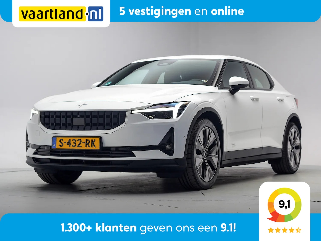 Polestar 2 - Long Range Single Motor 78 kWh 3-fase [ LED Apple / Anroid Camera Navi ] - AutoWereld.nl