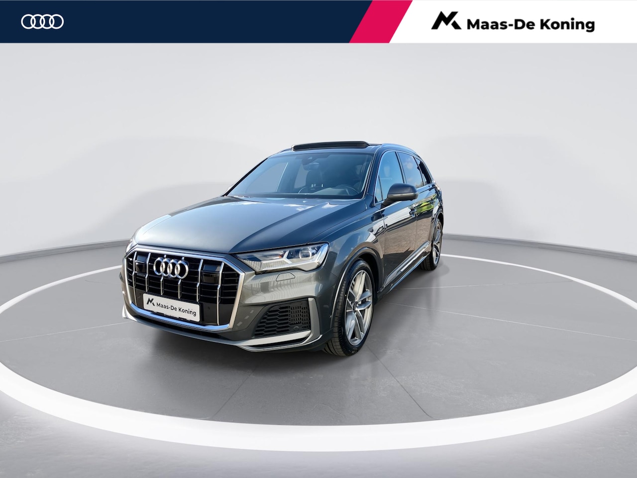 Audi Q7 - 55 TFSIe 280kW/381PK quattro S Line · Panoramadak · Trekhaak · Luchtvering · 360gr camera - AutoWereld.nl