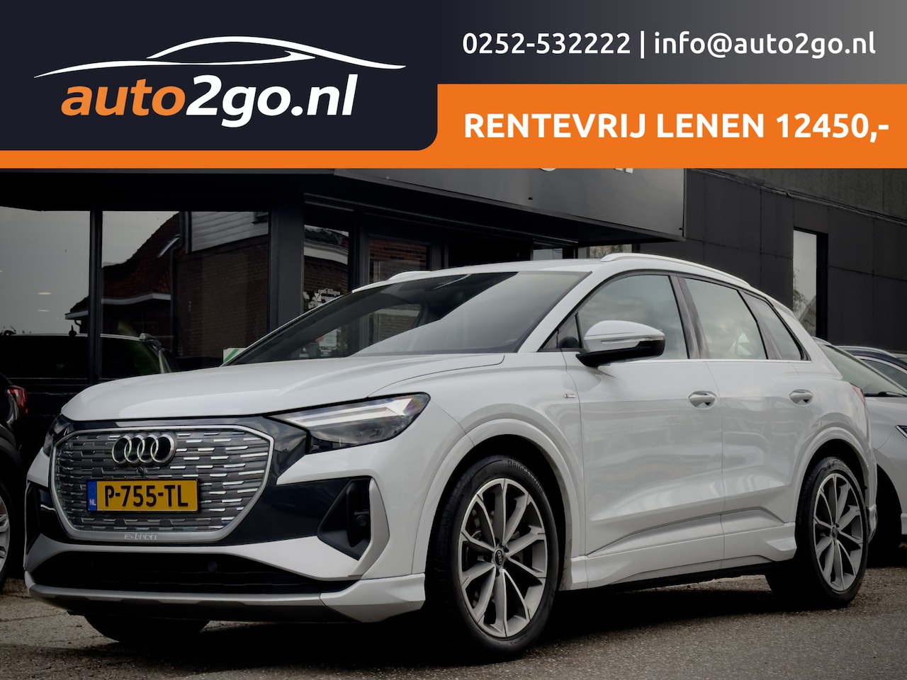 Audi Q4 e-tron - 40 2X S-LINE 77 kWh LEDER 20 INCHE-LMV CAMERA-360 DIGI-DASH NAVI LED PDC - AutoWereld.nl