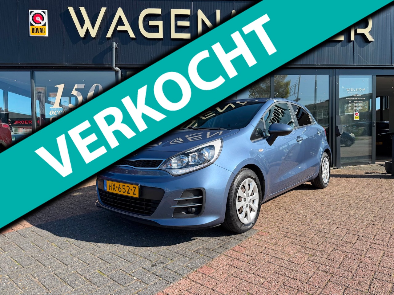 Kia Rio - 1.2 CVVT DynamicLine Airco|Cruise|NAVI|Cam|DealerOH - AutoWereld.nl
