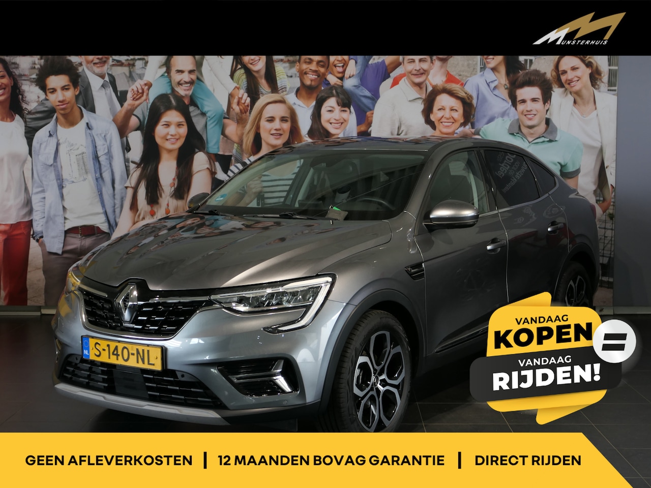 Renault Arkana - 1.6 E-Tech hybrid 145 techno - Adaptive Cruise - Navi - Sensor V+A - Camera - AutoWereld.nl