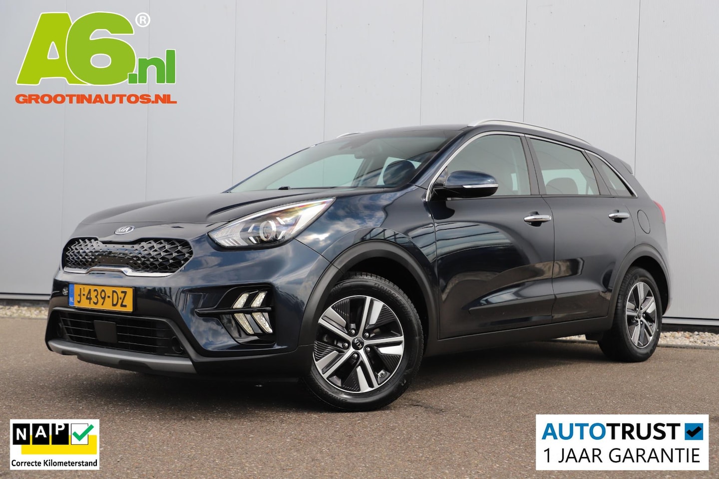 Kia Niro - 1.6 GDi Hybrid DynamicLine Automaat Navigatie Achteruitrijcamera Carplay Android Clima Ada - AutoWereld.nl