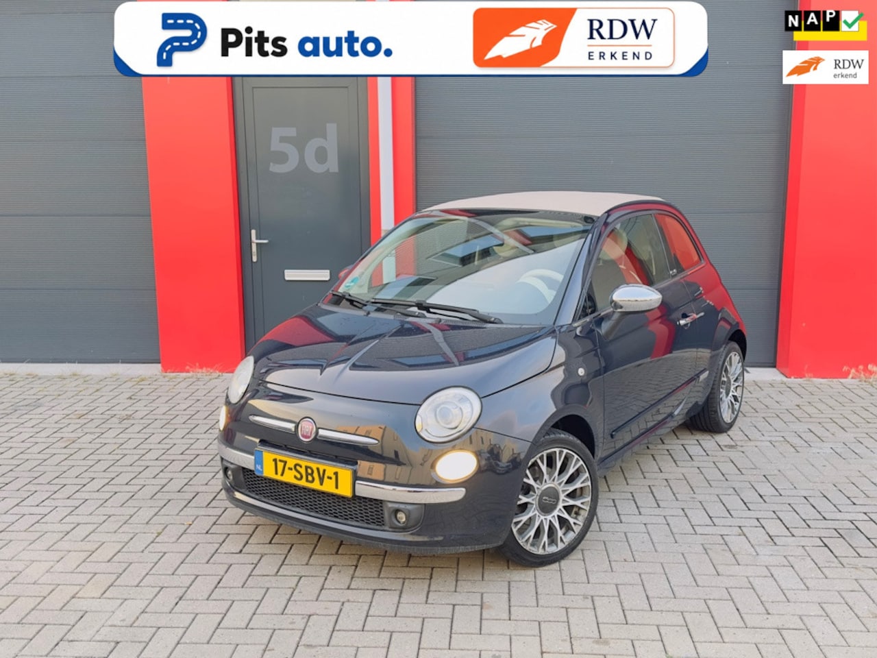 Fiat 500 C - 0.9 TwinAir Lounge Cabrio , Leder , Airco - AutoWereld.nl
