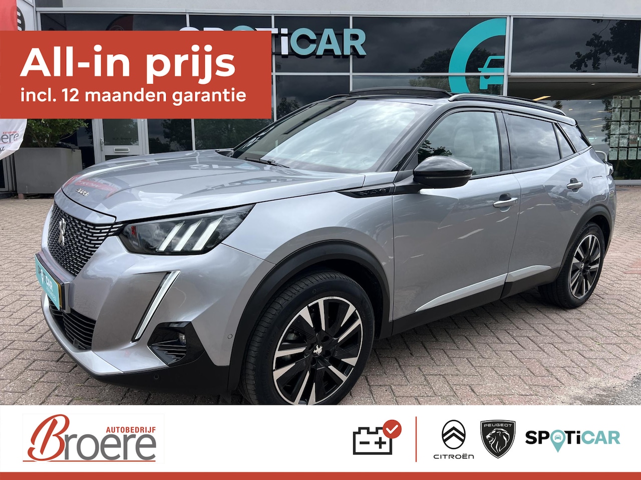 Peugeot e-2008 - EV GT Pack 50 kWh 136pk Range tot 320 km Panoramadak - AutoWereld.nl