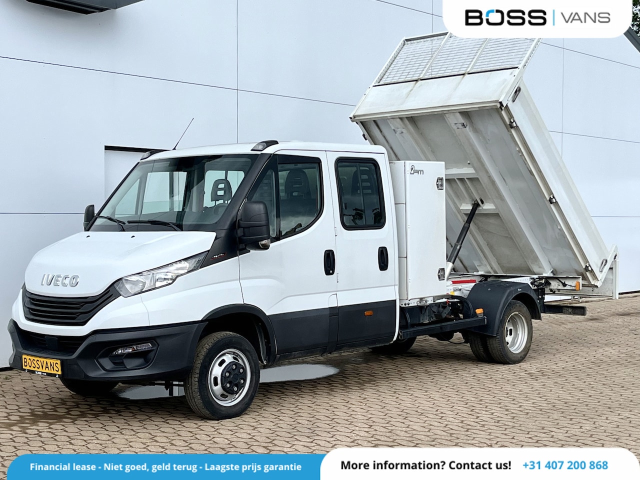 Iveco Daily - 35C16 3.0 Kipper Dubbele Cabine Dubbellucht 3,5t Trekhaak 6 Stoelen Airco Cruise Control B - AutoWereld.nl