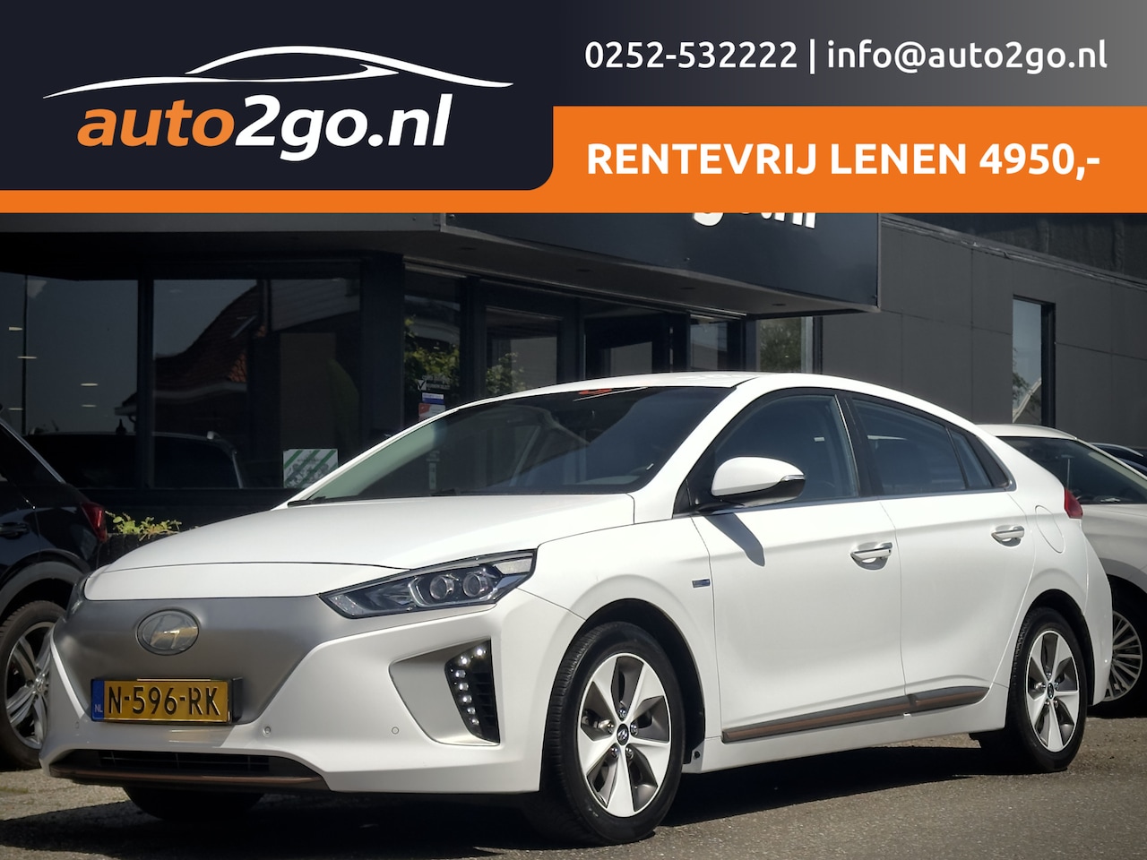 Hyundai IONIQ - Premium EV Aut SOH 82.3% LEDER NAVI CAMERA APPLE-CARPLAY LED LMV PDC - AutoWereld.nl