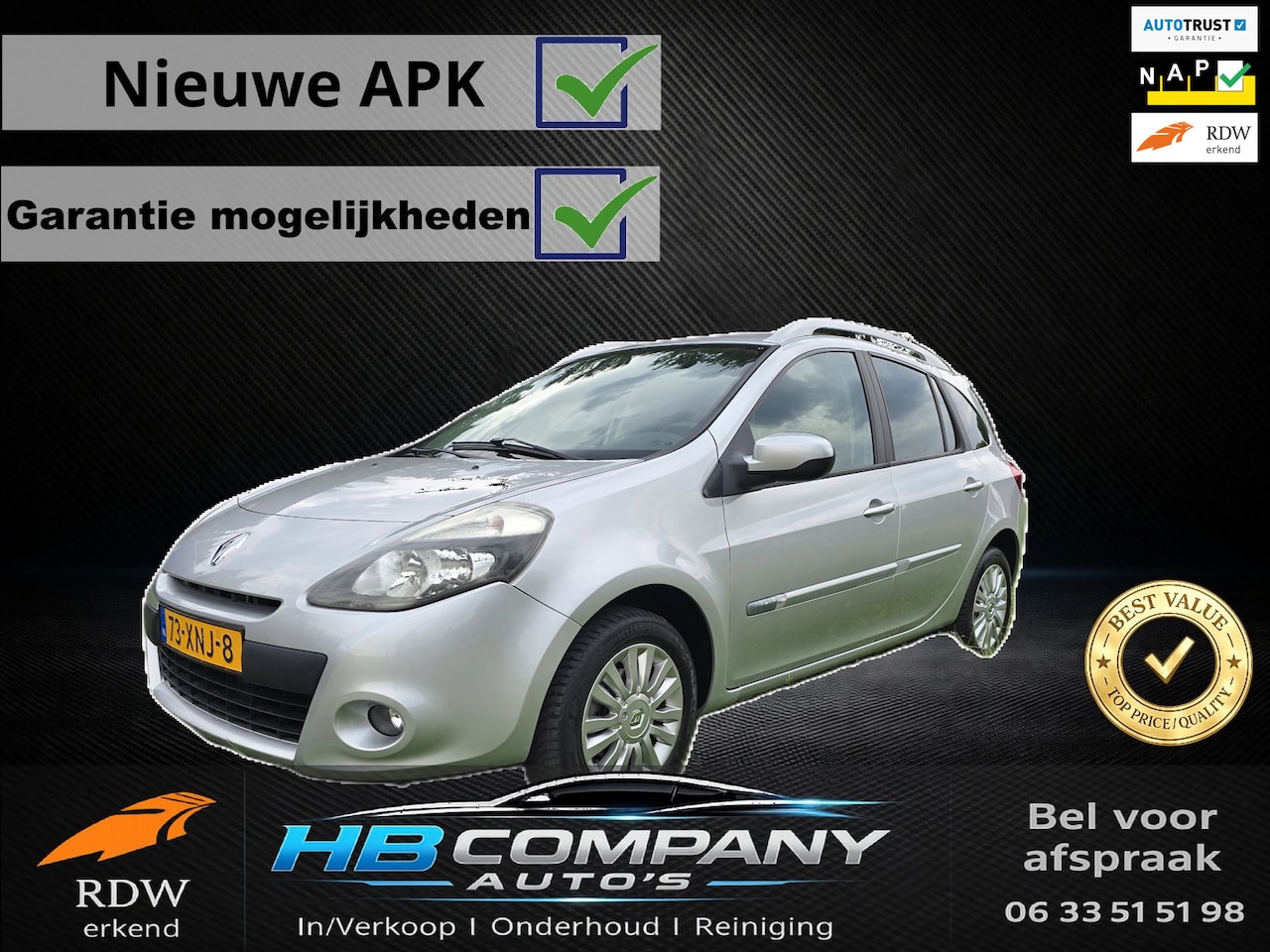 Renault Clio Estate - 1.2 TCE Collection | Airco | Carplay | AUTOTRUST MOGELIJK | Nieuwe APK | NAP - AutoWereld.nl