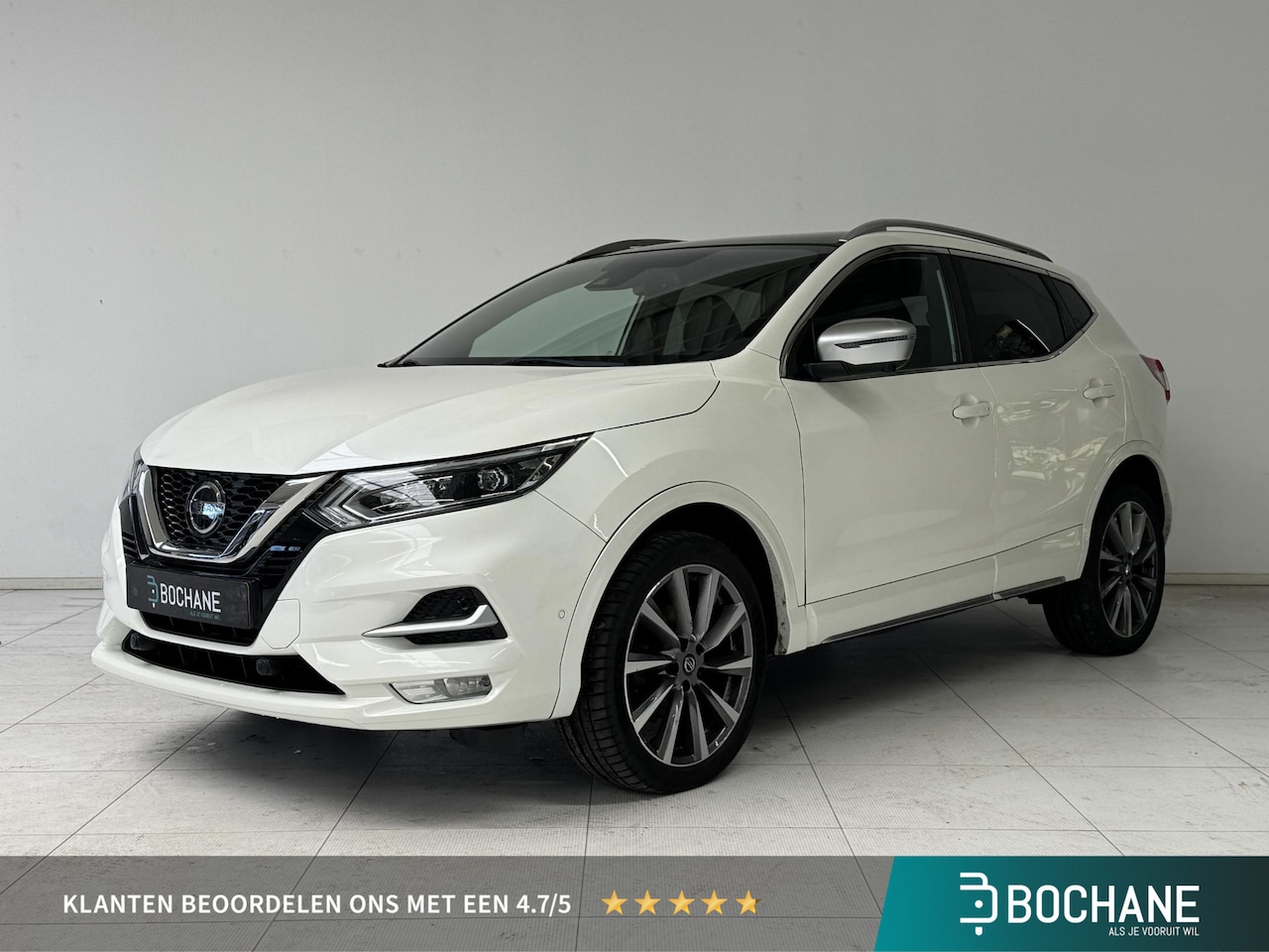 Nissan Qashqai - 1.3 DIG-T Tekna + | BOSE-Audiosysteem | 360° Camera | Panoramadak | Leder | Trekhaak - AutoWereld.nl