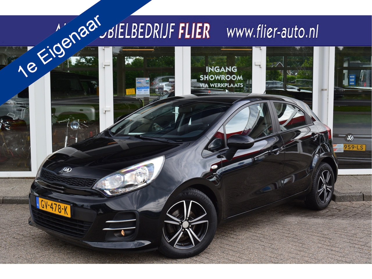 Kia Rio - 1.2 85PK CVVT ComfortLine Plus Black | Leder / Alcantara | Cruise | Orig. NL | NAP | - AutoWereld.nl