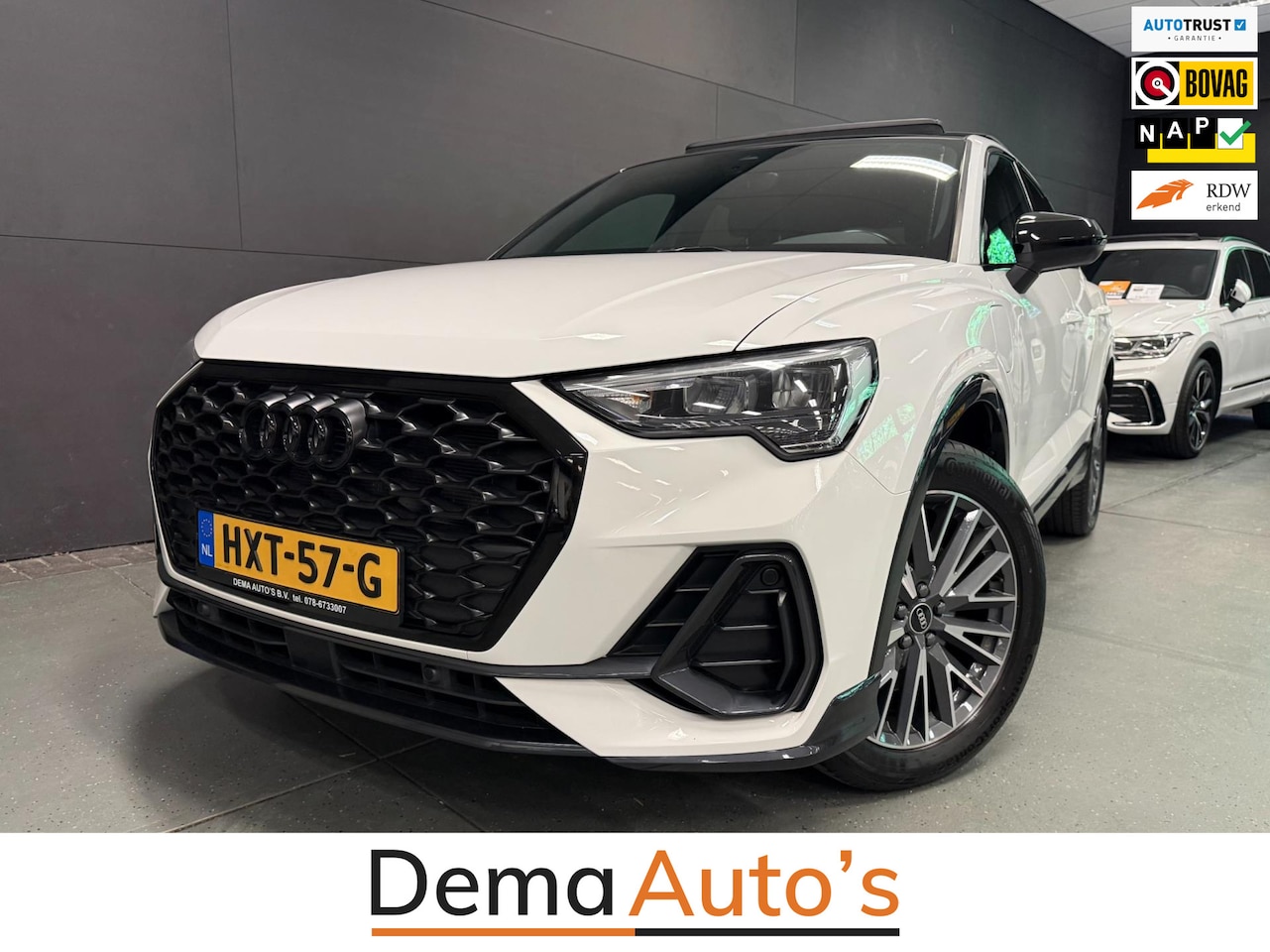 Audi Q3 Sportback - 45 TFSI e 2X S-LINE BLACKLINE SOH-TEST/ PANO/NAVI/DAB/LED/ECC/PDC/CRUISE/// - AutoWereld.nl