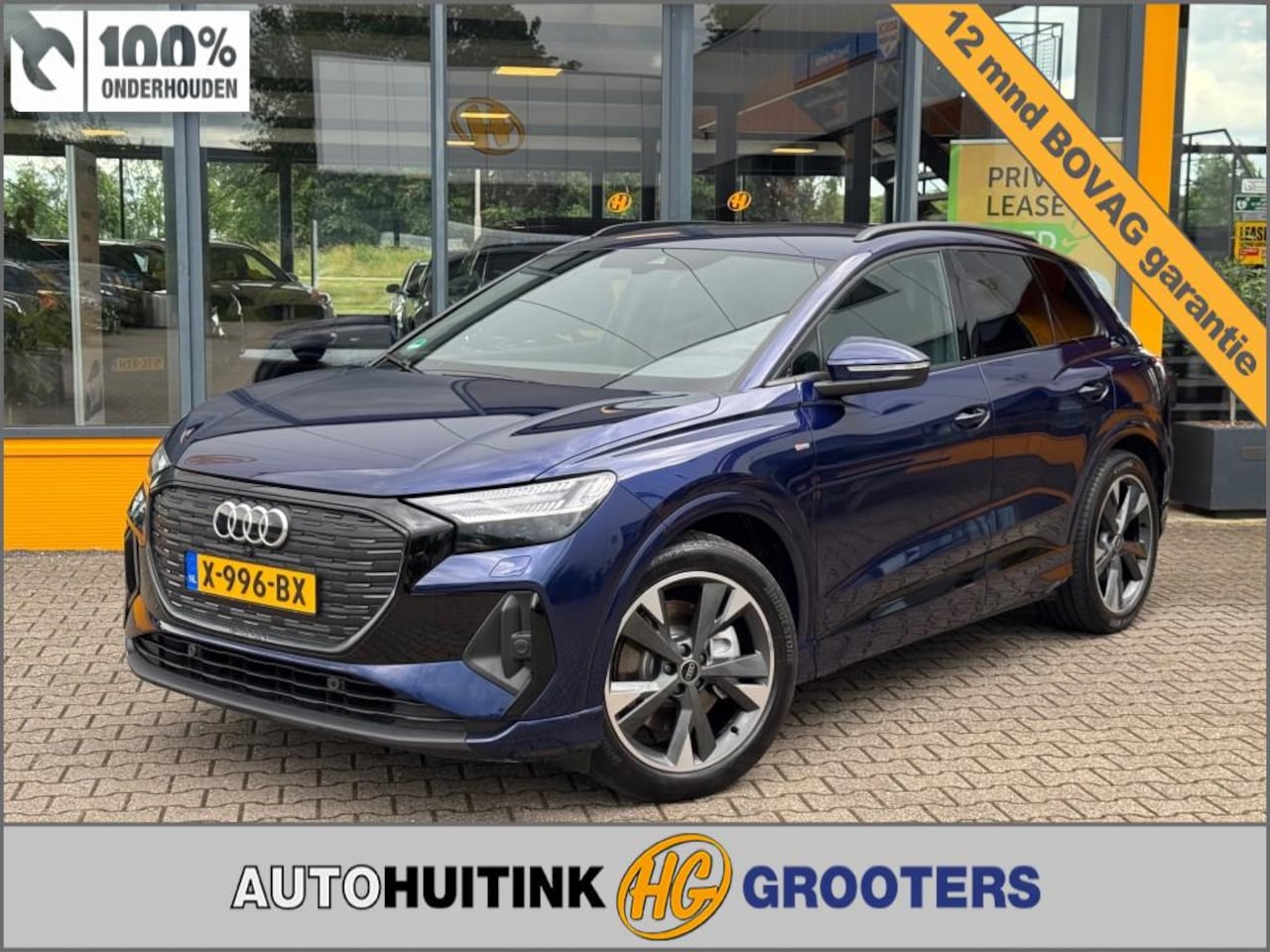 Audi Q4 e-tron - 40 S edition 77 kWh - leer - camera - adaptive cruise - SOH 96% - AutoWereld.nl