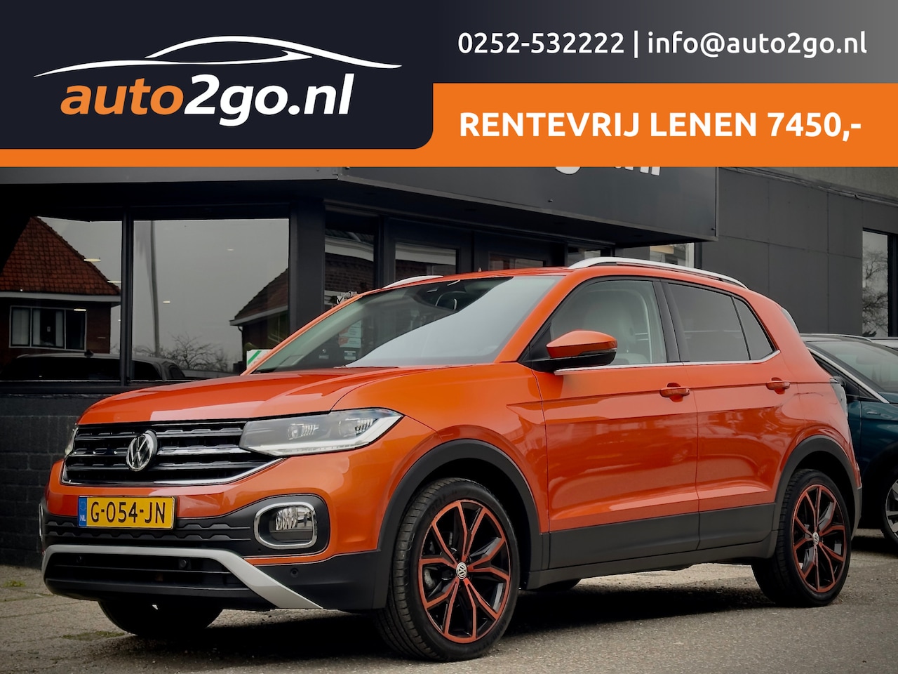 Volkswagen T-Cross - 1.0 TSI ORANGE-STYLE EDITION CARPLAY CRUISE CONTROL AIRCO LED LMV PDC - AutoWereld.nl