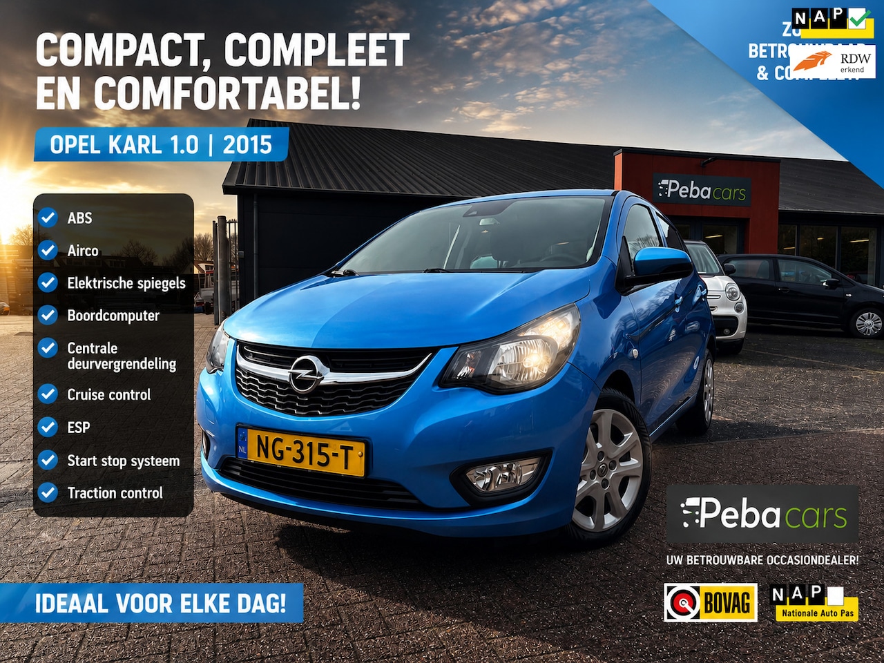 Opel Karl - 1.0 ecoFLEX Edition / Airco / Cruise control / Nap - AutoWereld.nl