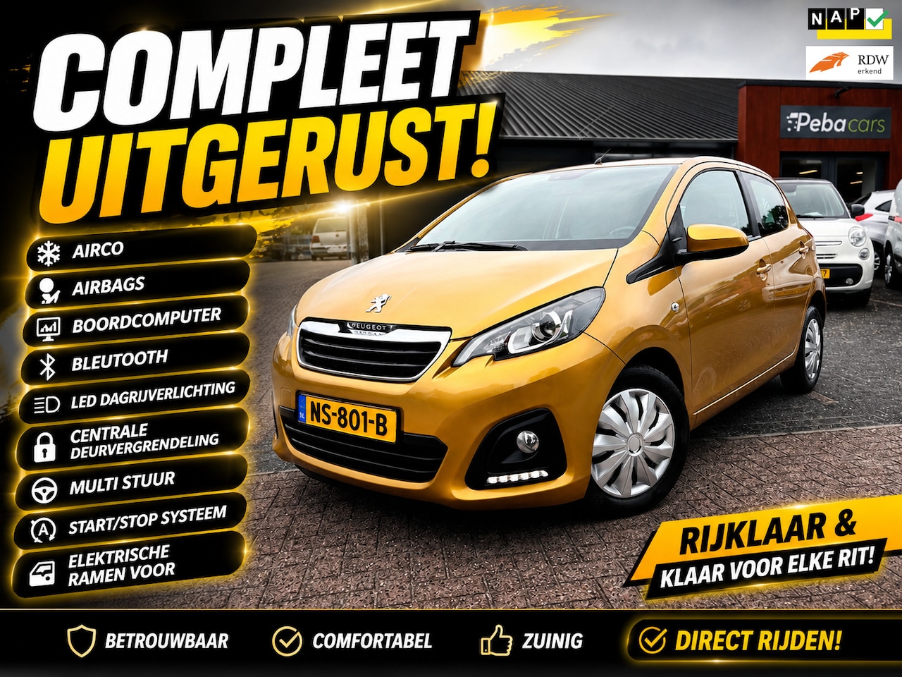 Peugeot 108 - 1.0 e-VTi Blue Lion 1.0 e-VTi Blue Lion - AutoWereld.nl