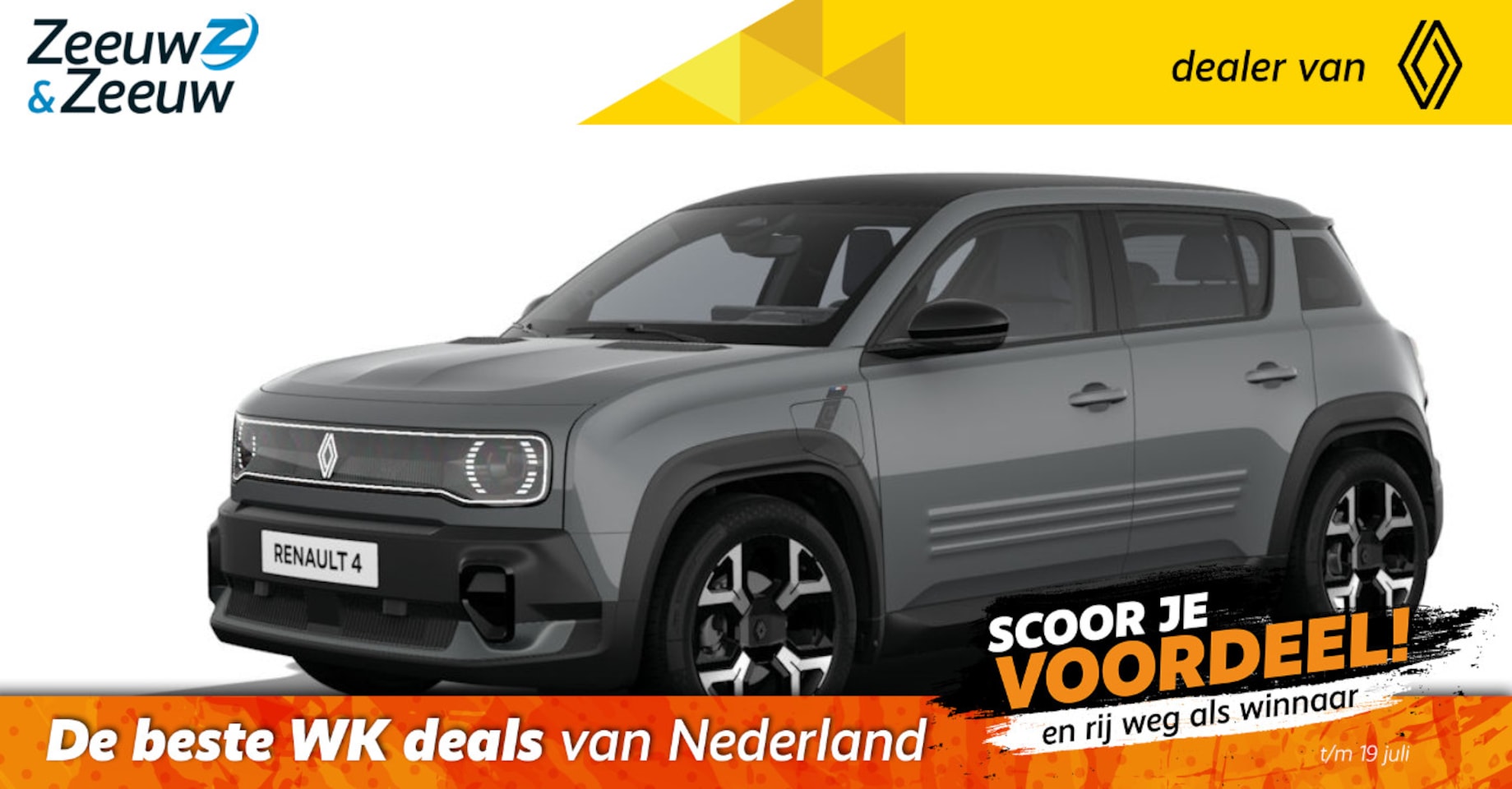 Renault 4 - comfort range techno canvas dak 52 kWh | Profiteer nu van €1.800,- Zeeuw & Zeeuw voorraadk - AutoWereld.nl