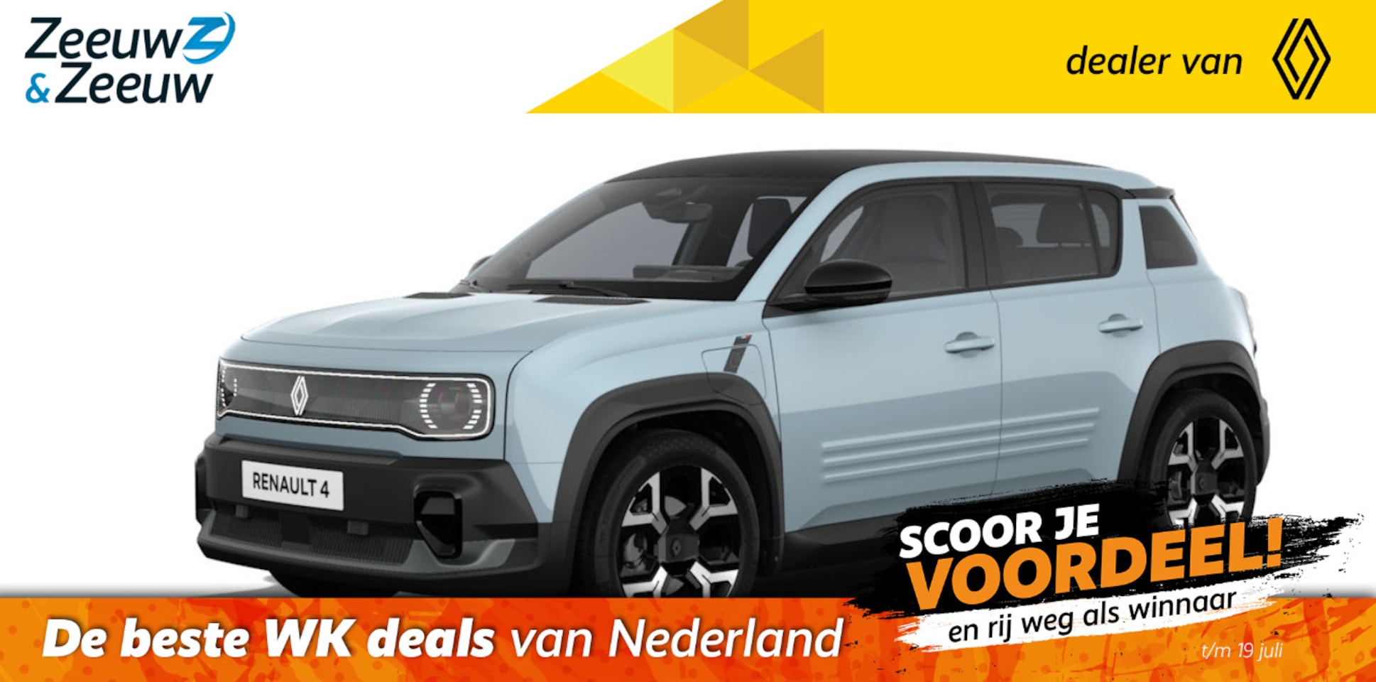 Renault 4 - comfort range techno canvas dak 52 kWh | Profiteer nu van €1.800,- Zeeuw & Zeeuw voorraadk - AutoWereld.nl