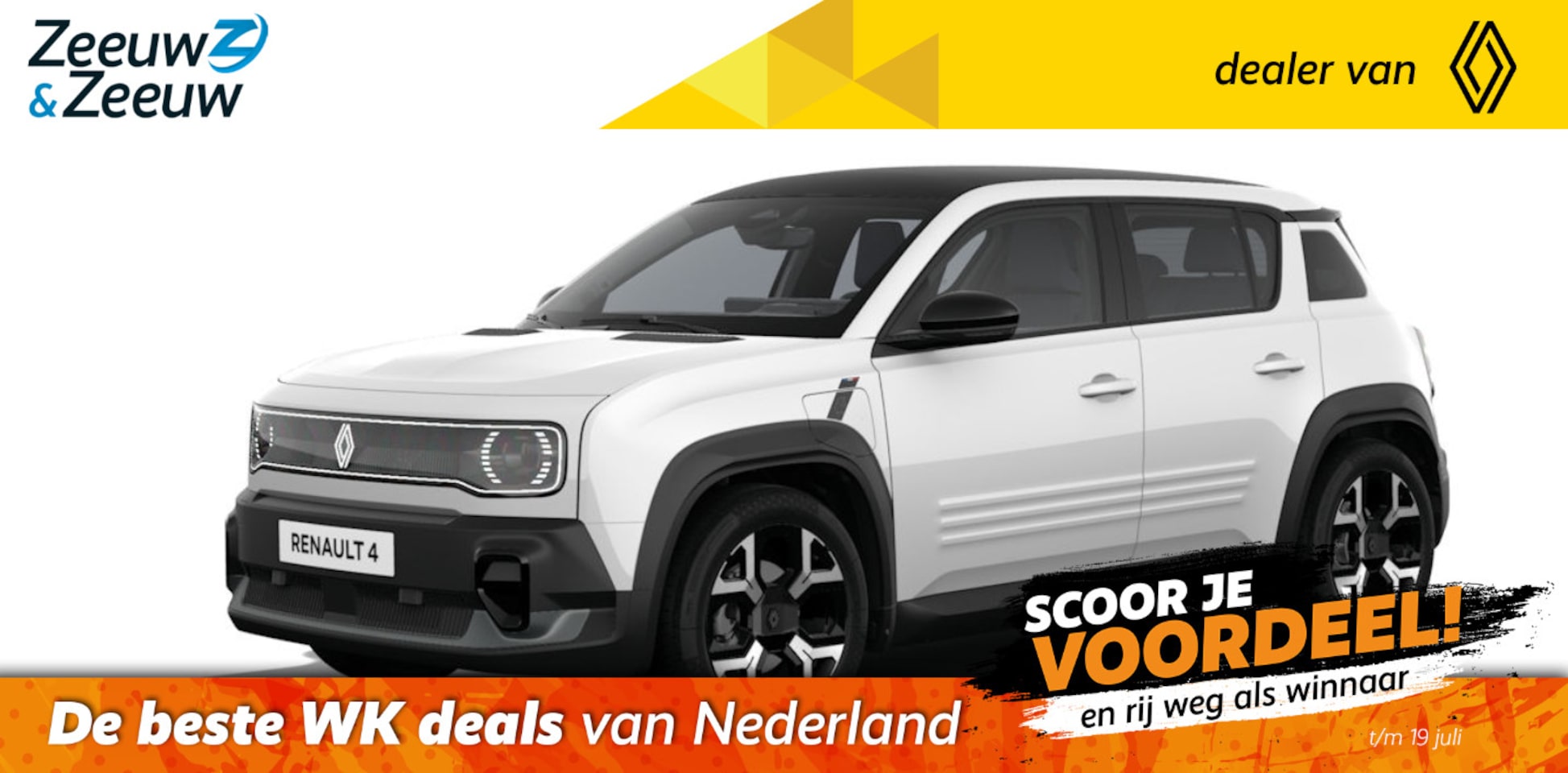 Renault 4 - comfort range techno canvas dak 52 kWh | Profiteer nu van €1.800,- Zeeuw & Zeeuw voorraadk - AutoWereld.nl