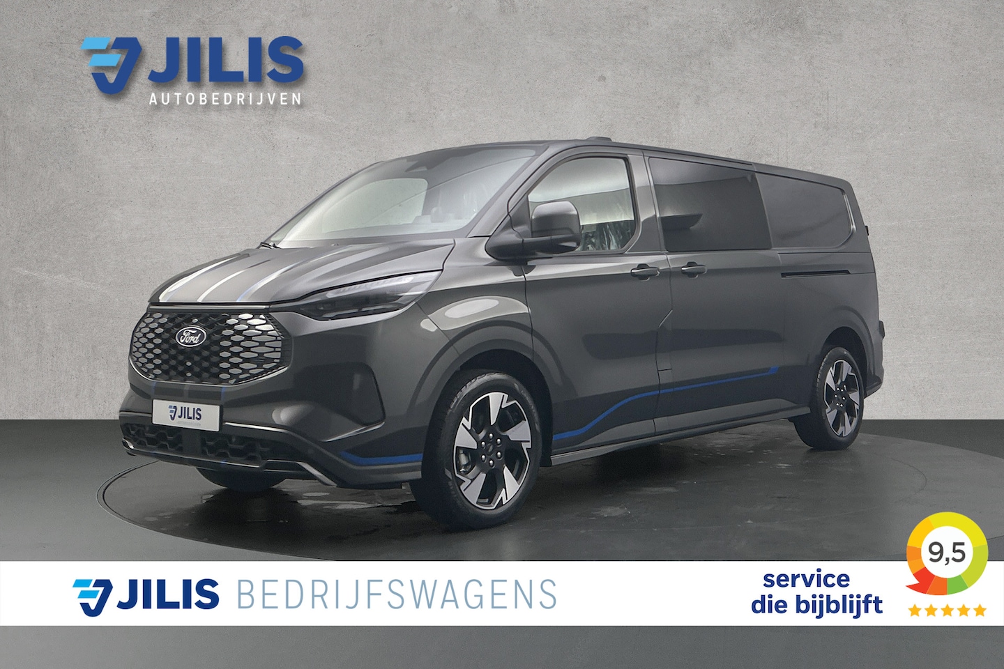 Ford E-Transit Cust. - 320 L2 Sport | Dubbel cabine | 2x schuifdeur | adaptieve cruise control - AutoWereld.nl