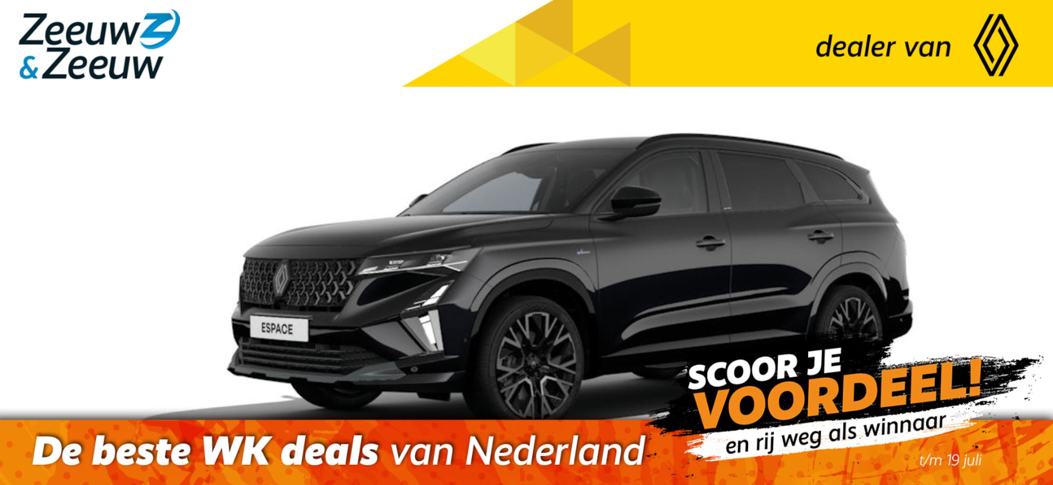 Renault Espace - E-Tech full hybrid 200 esprit Alpine 7p. | Nu uit voorraad leverbaar met € 8.200,- Zeeuw & - AutoWereld.nl