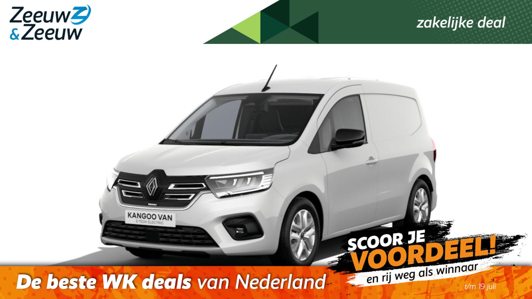 Renault Kangoo E-Tech - Extra L1 44 kWh | Nu leverbaar met 12% Zeeuw & Zeeuw aktie korting ! | - AutoWereld.nl