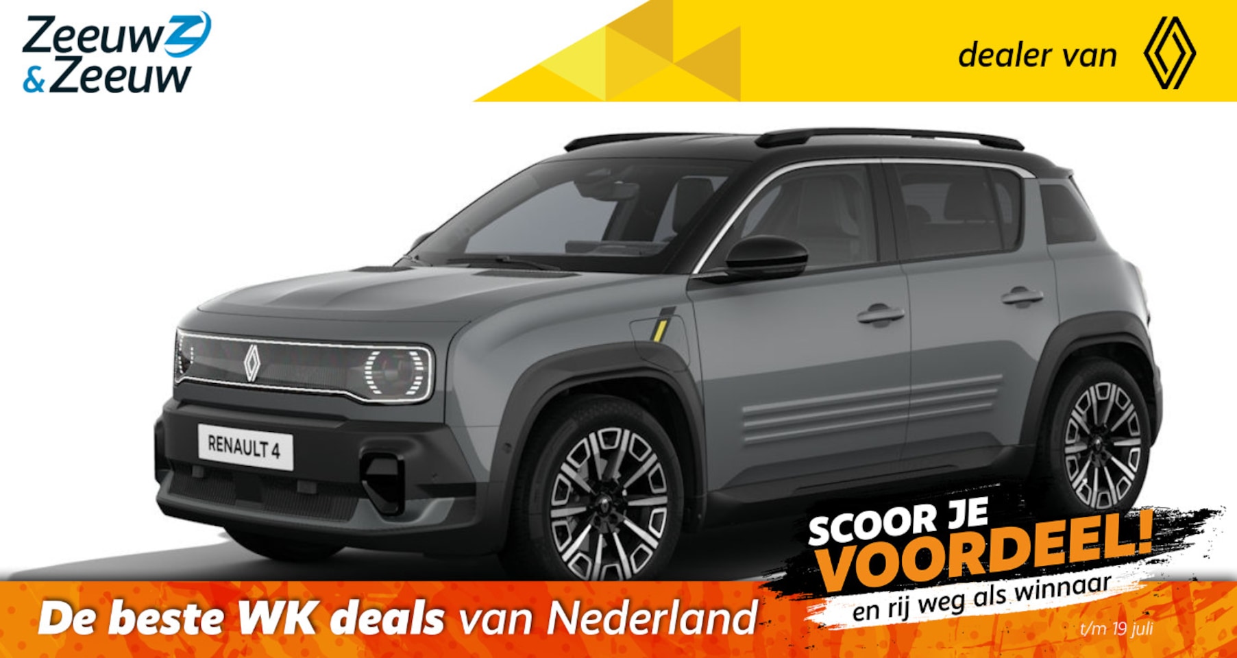 Renault 4 - Iconic Comfort Range | Profiteer nu van €1.800,- Zeeuw & Zeeuw voorraadkorting | NU met GR - AutoWereld.nl