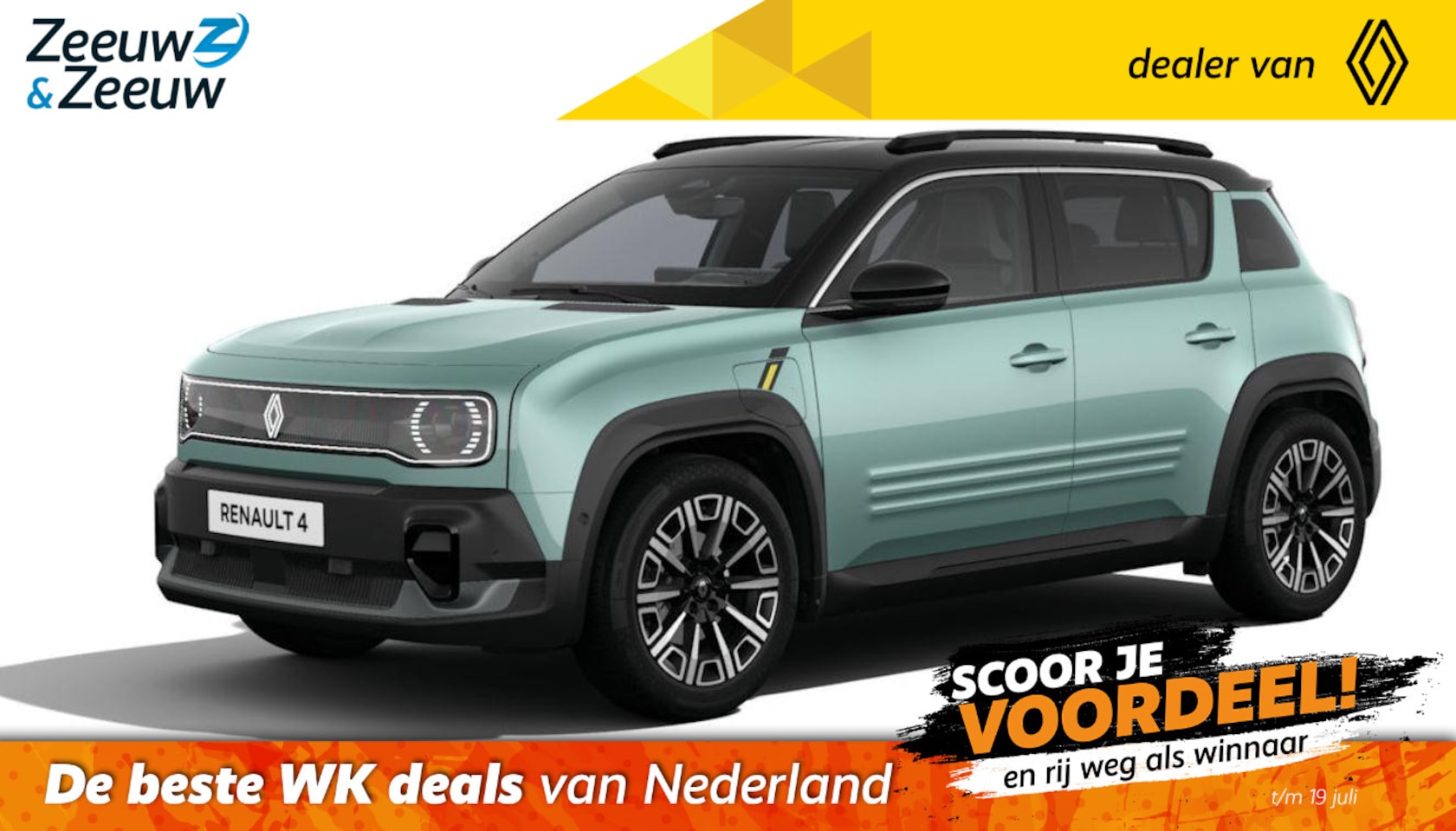 Renault 4 - Iconic Comfort Range | Profiteer nu van €1.800,- Zeeuw & Zeeuw voorraadkorting | NU met GR - AutoWereld.nl