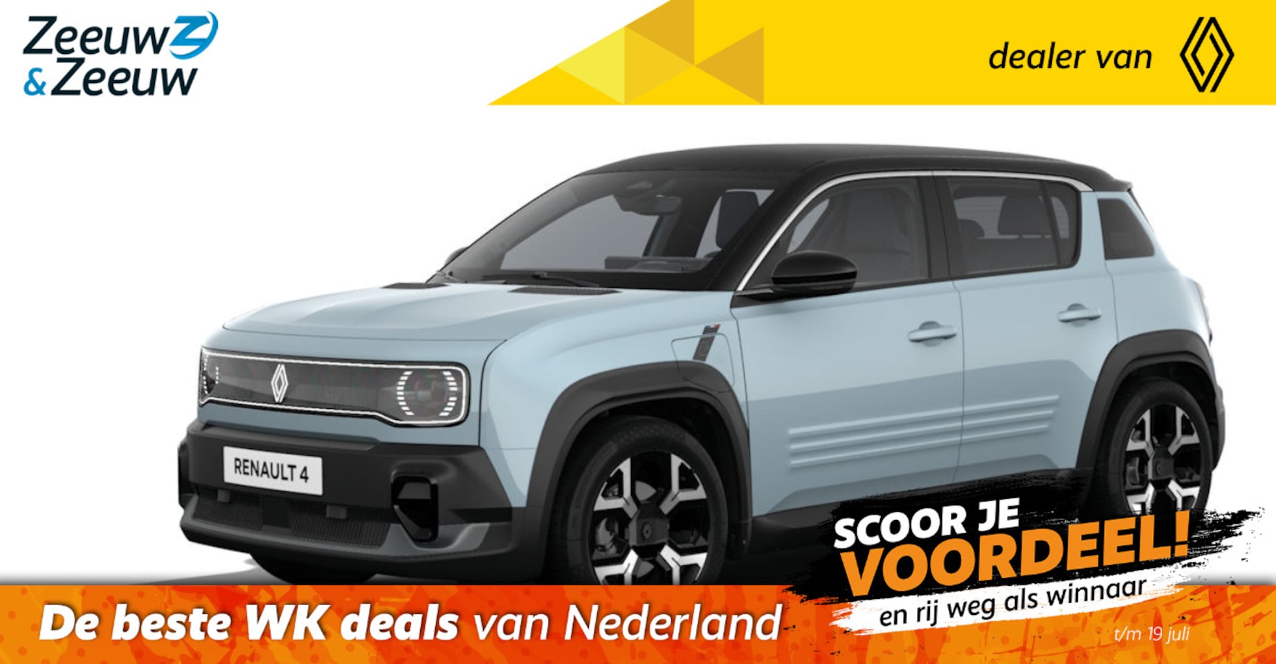 Renault 4 - comfort range techno canvas dak 52 kWh | Profiteer nu van €1.800,- Zeeuw & Zeeuw voorraadk - AutoWereld.nl