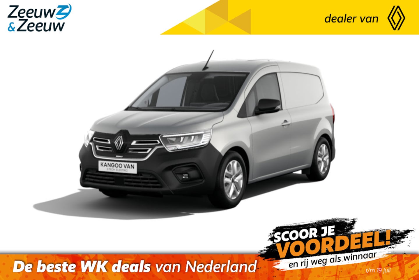 Renault Kangoo E-Tech - Extra L1 22kWh | Nu direct uit voorraad leverbaar met maar liefst 14% Zeeuw & Zeeuw actiek - AutoWereld.nl
