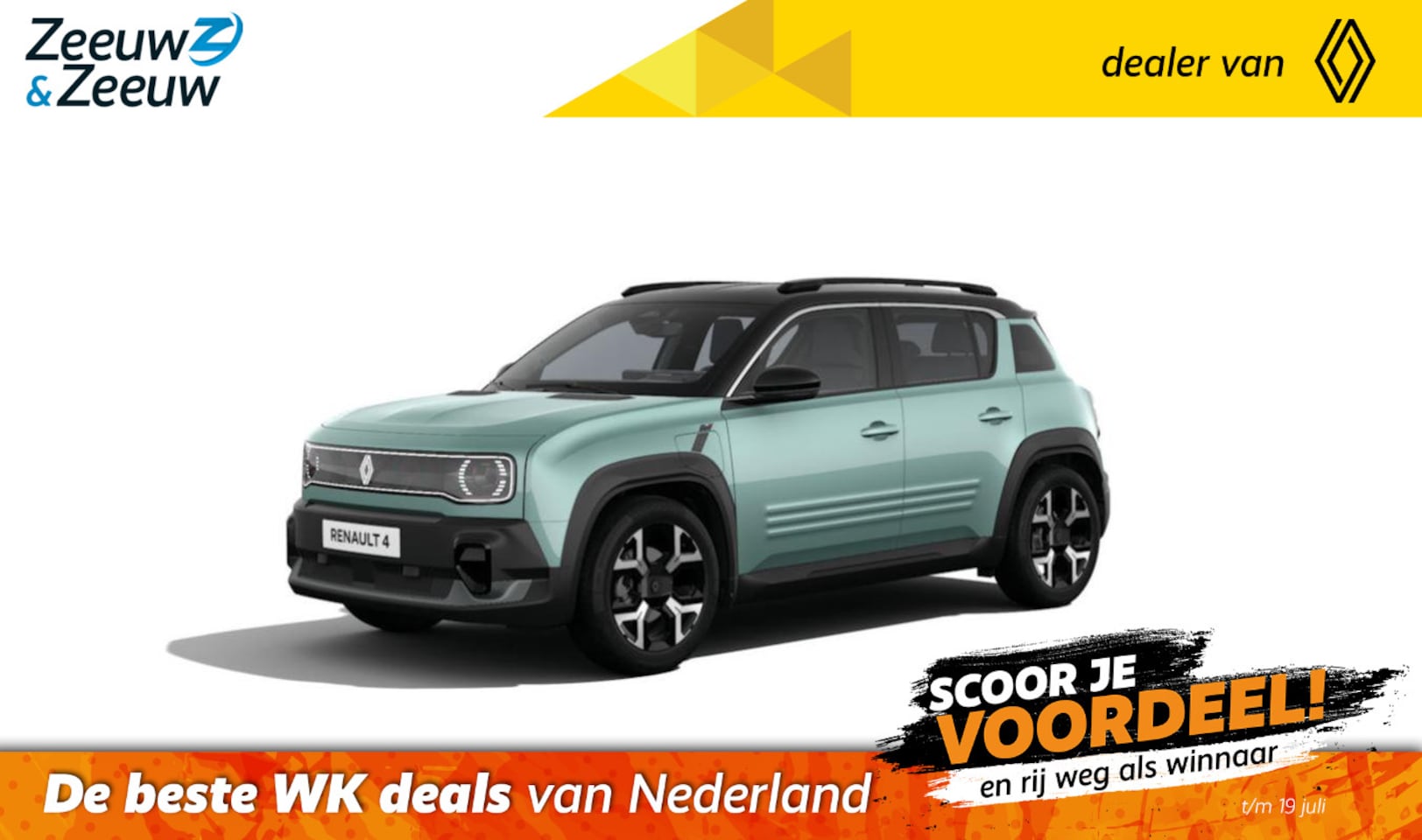 Renault 4 - comfort range techno 52 kWh | € 2500,- Introductiekorting | Adaptive cruise control | One - AutoWereld.nl