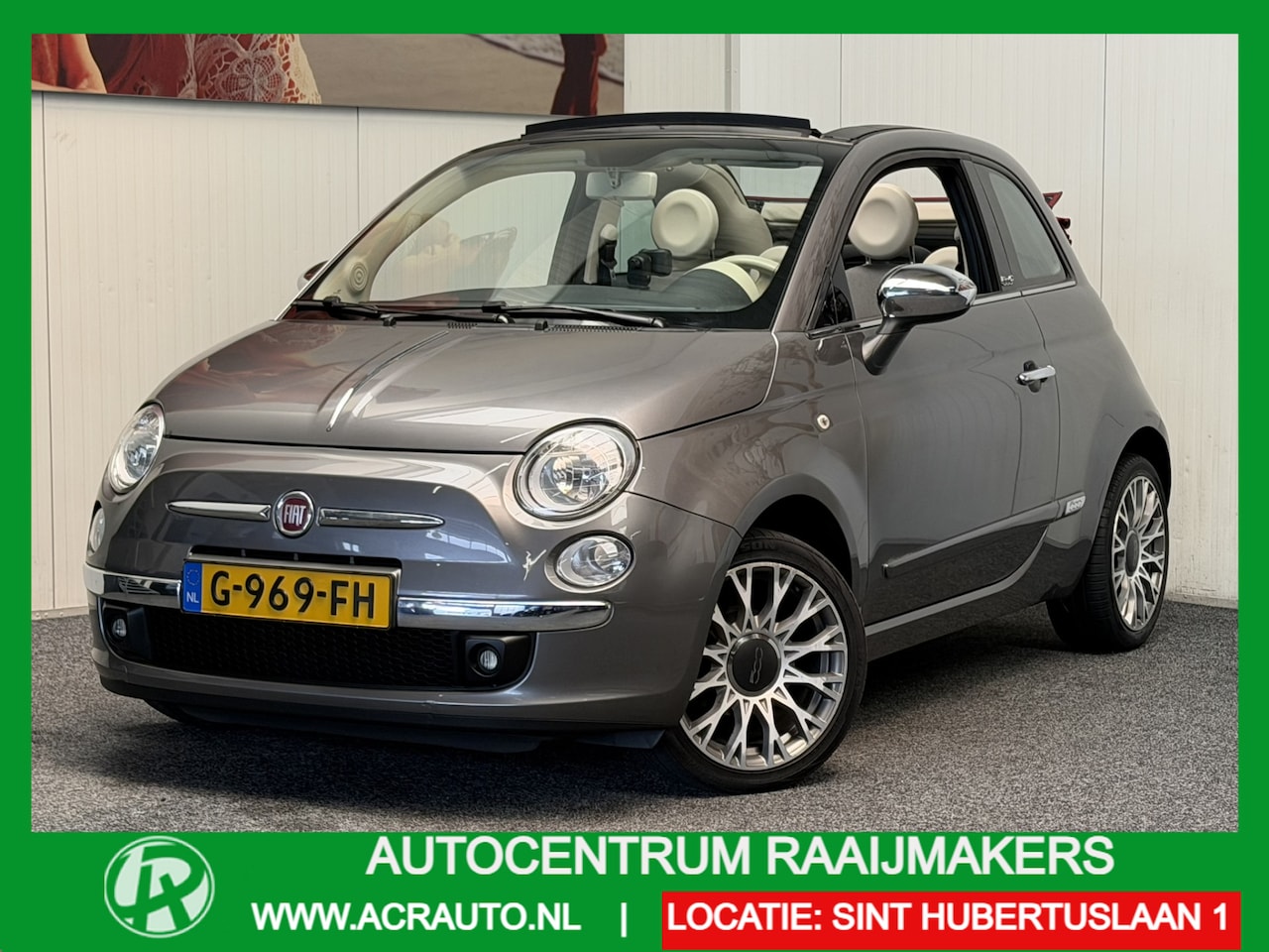 Fiat 500 C - 1.2 LOUNGE AIRCO HALF LEDER AIRCO STUUR BEDIENING BLUETOOTH TELEFOON MEDIA VOORBEREIDING P - AutoWereld.nl