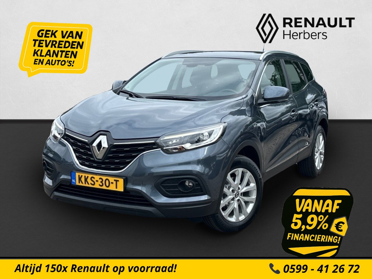 Renault Kadjar - 1.3 TCe 140PK Zen NAVI / ECC / CRUISE / TREKHAAK - AutoWereld.nl