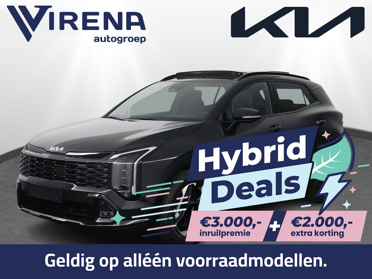 Kia Sportage - 1.6 T-GDi Hybrid GT-Line - €5.000,- voordeel - Schuif/kantel dak - Stoel & Stuurverwarming - AutoWereld.nl