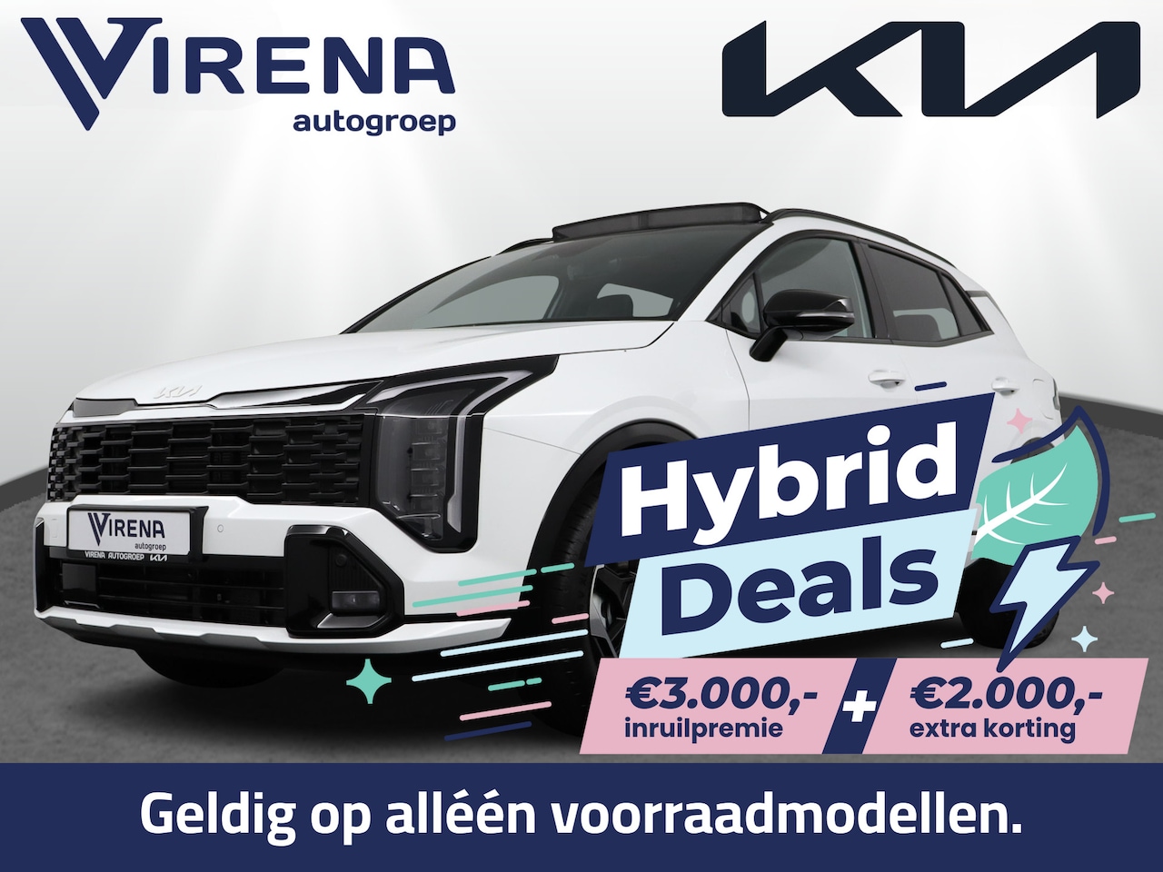 Kia Sportage - 1.6 T-GDi Hybrid GT-Line - €5.000,- voordeel - Schuif-/kanteldak - Stoel-/stuurverwarming - AutoWereld.nl