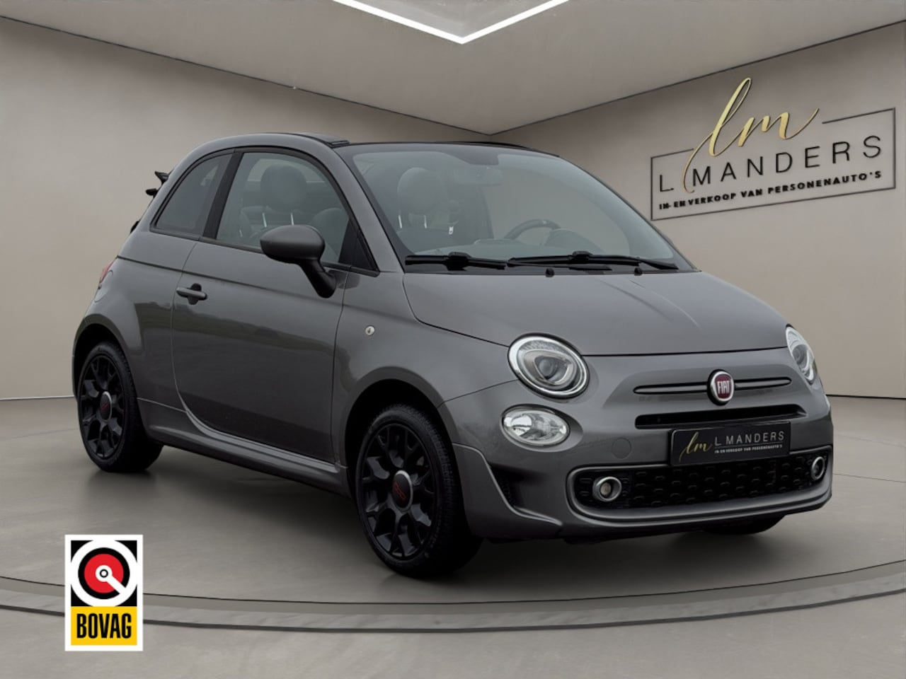 Fiat 500 C - 1.2 Sport 2017 GRIJS | Cabriolet | TomTom Navigatie - AutoWereld.nl