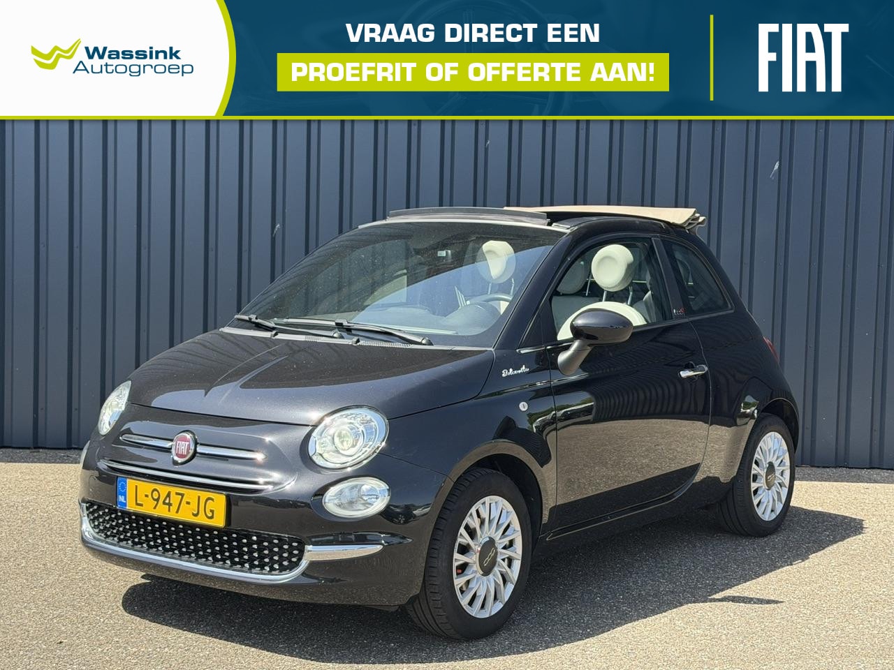 Fiat 500 - 1.0 Hybrid Dolcevita Cabrio | Parkeersensoren | Cruise Control |Climate Control | Apple Ca - AutoWereld.nl