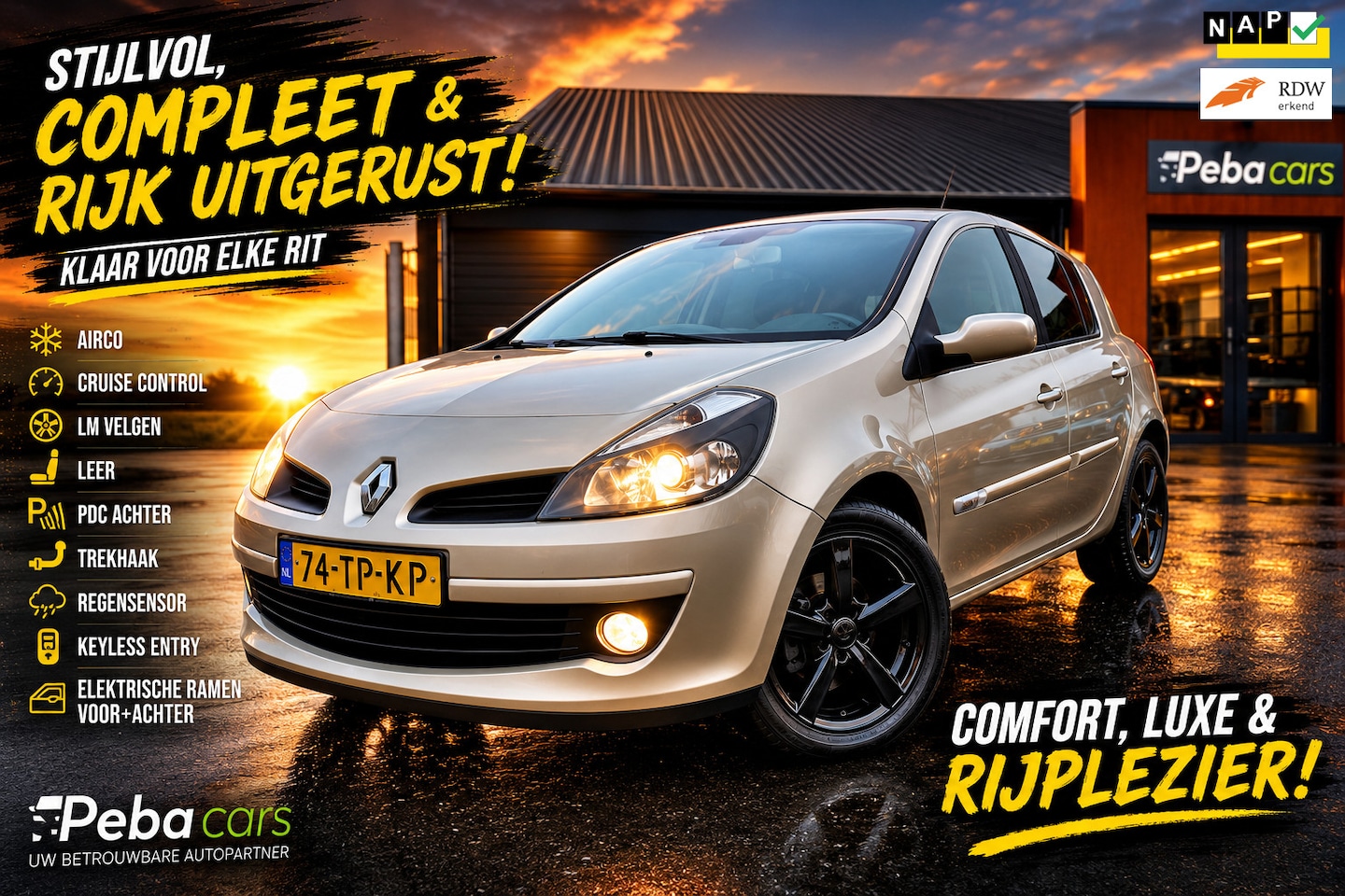 Renault Clio - 1.6-16V Initiale / Airco / Cruise control / lm velgen - AutoWereld.nl