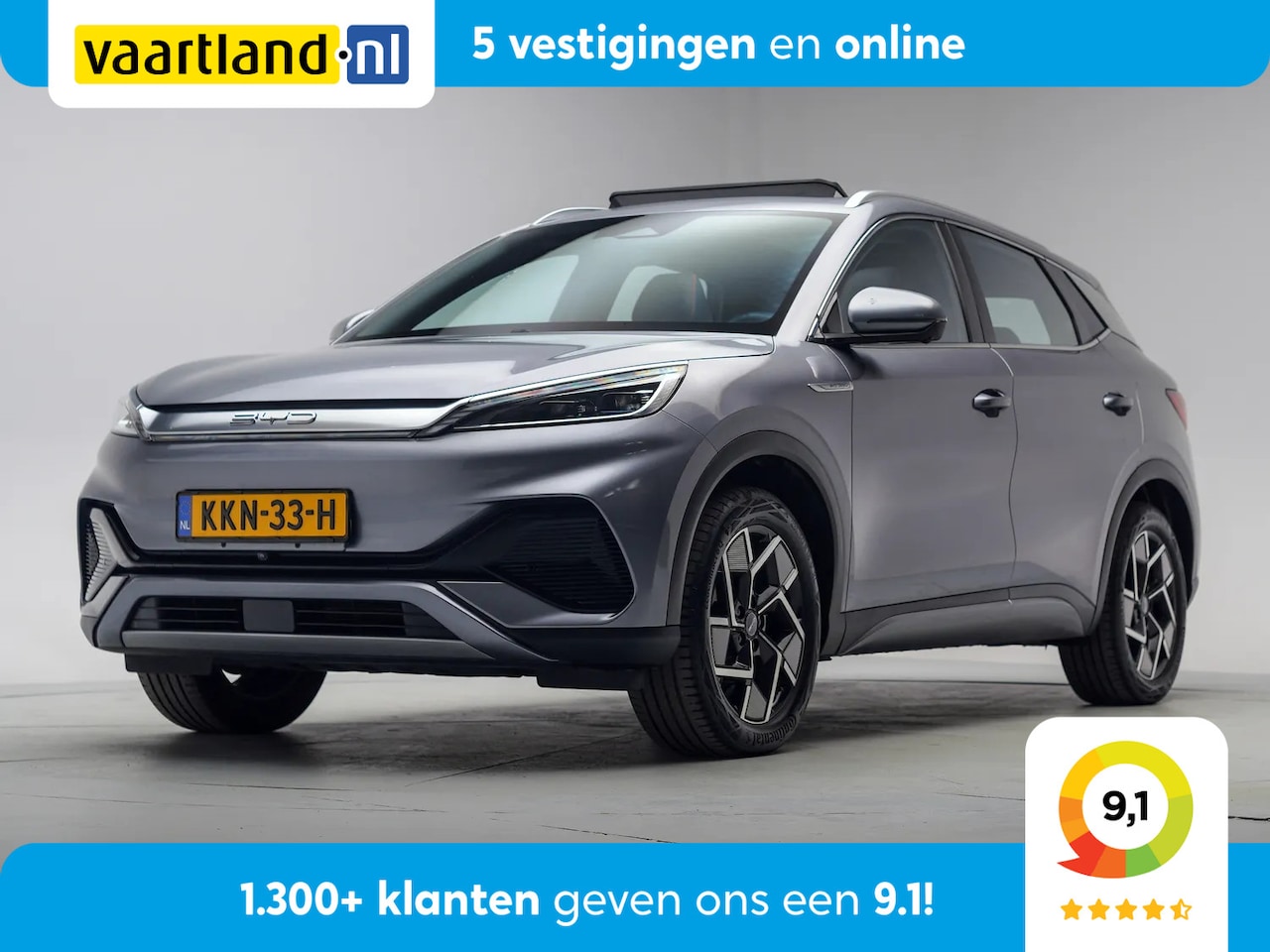 BYD Atto 3 - Design 60 kWh [ Panorama Navi Apple / Android Leder Adapt.cruise 360°-camera ] - AutoWereld.nl