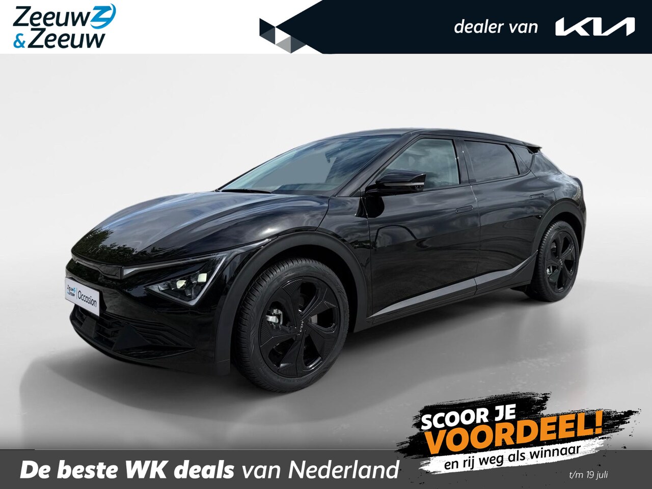 Kia EV6 - Black Edition 63 kWh | NAVI | CAMERA | ANDROID & APPLE CARPLAY | BLACK EDITION | 20 INCH & - AutoWereld.nl