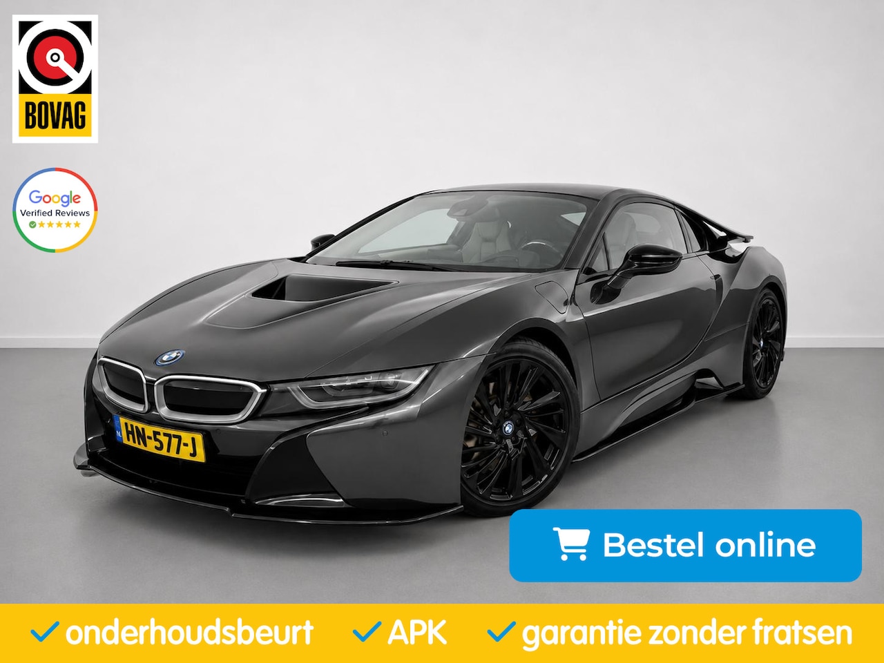 BMW i8 - Bodykit|360 camera|Plug-in|All Wheel drive| Head-Up|Led|NAP|Vol-Leder|Navi|MultiMedia|Crui - AutoWereld.nl