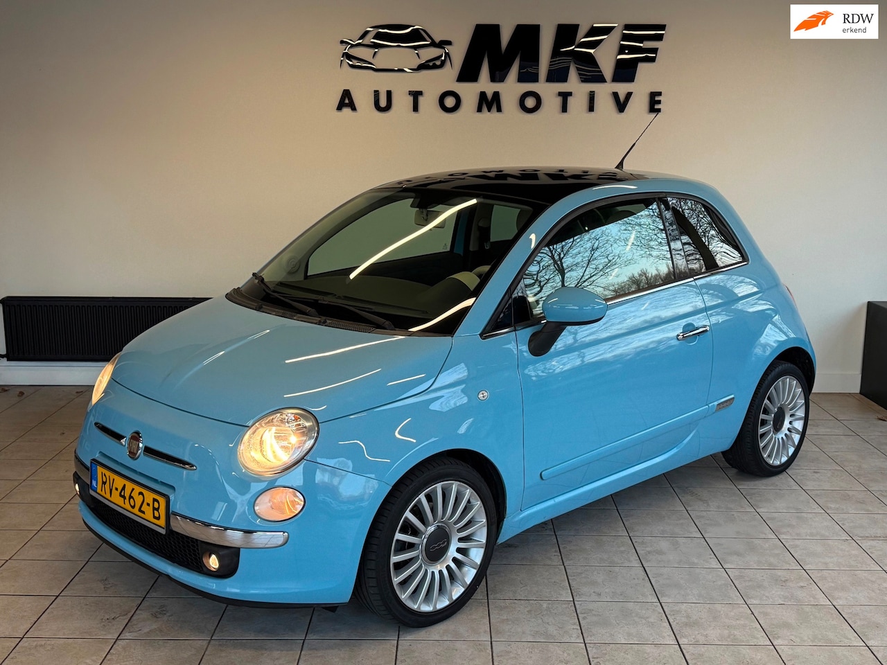 Fiat 500 - 0.9 TwinAir Pop 2011 Blauw Airco/PANO/LMV/NWE APK! - AutoWereld.nl