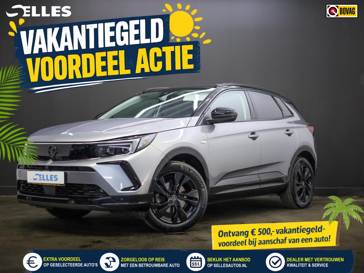 Opel Grandland - 1.2 Turbo GS Line | Stoelverwarming | Airco | Climate Control | Stuurwielverwarming | Crui - AutoWereld.nl