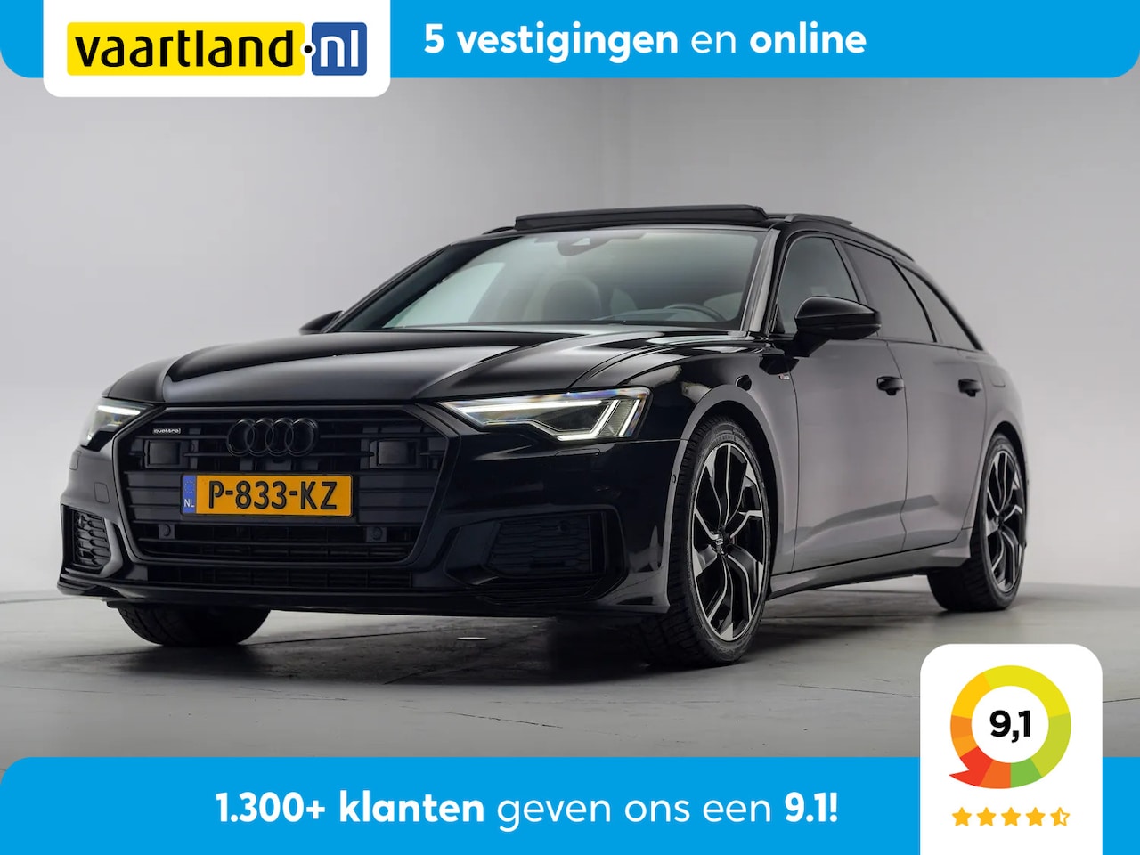 Audi A6 - vant 55 TFSI e quattro S Line Competition Black [ Panorama Trekhaak Navi Apple / Leder Cam - AutoWereld.nl