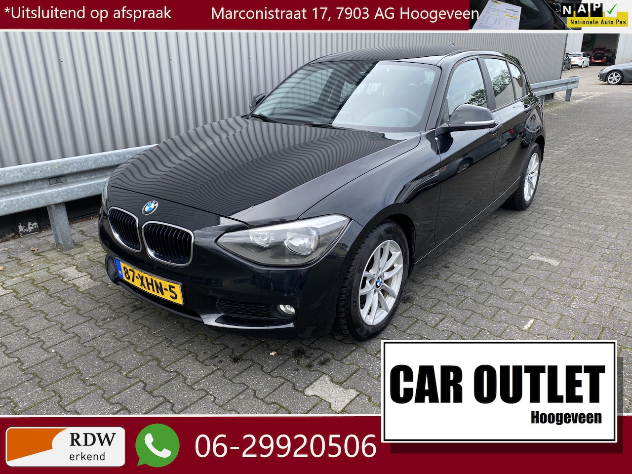BMW 1-serie - 116i Business AUTOMAAT, A/C, CC, Navi, PDC v/a, LM, nw. APK – Inruil Mogelijk – - AutoWereld.nl