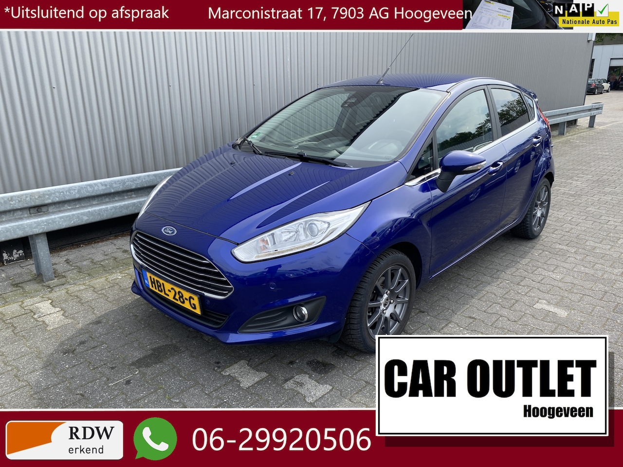 Ford Fiesta - 1.0 EcoBoost Titanium Clima, Navi, Stoelvw, Voorruitvw, PDC, LM, nw. APK – Inruil Mogelijk - AutoWereld.nl