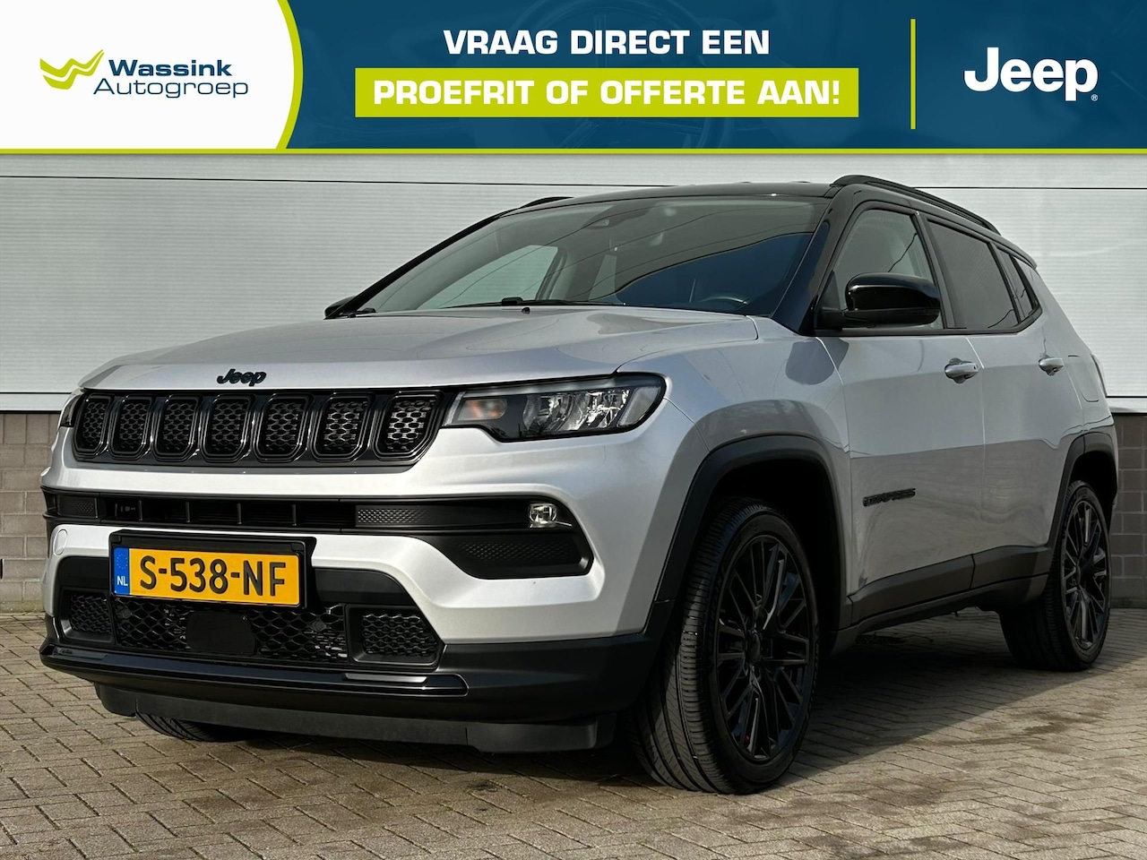 Jeep Compass - 4XE 190 pk AWD Automaat Night Eagle | Achteruitrijcamera | Apple Carplay / Android Auto | - AutoWereld.nl