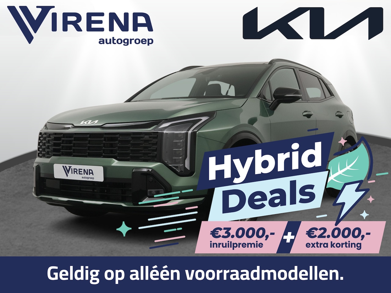 Kia Sportage - 1.6 T-GDi Hybrid GT-Line - €5.000,- voordeel - Stoel/stuur verwarming - Schuif/kanteldak - - AutoWereld.nl